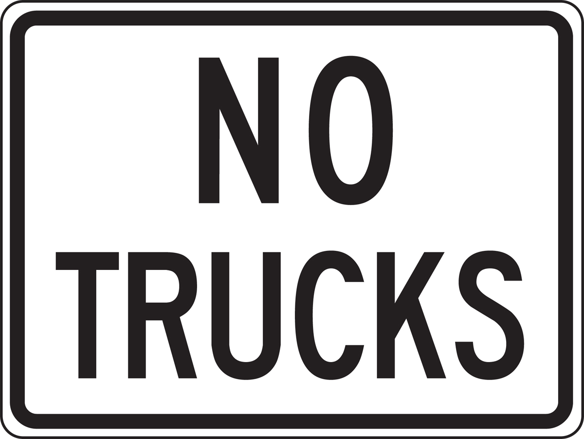 Traffic, Legend: NO TRUCKS