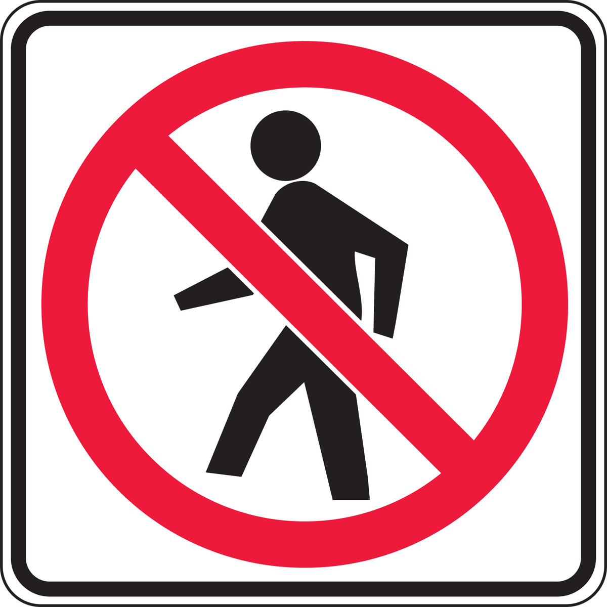 (NO PEDESTRIAN CROSSING SYMBOL)