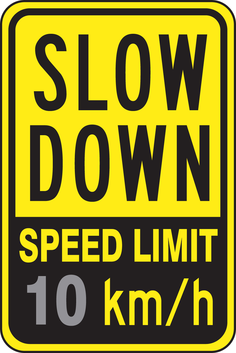 VARIOUS SIZES SIGN & STICKER OPTIONS 8KPH SHARED ZONE SPEED LIMIT 8 KPH SIGN 
