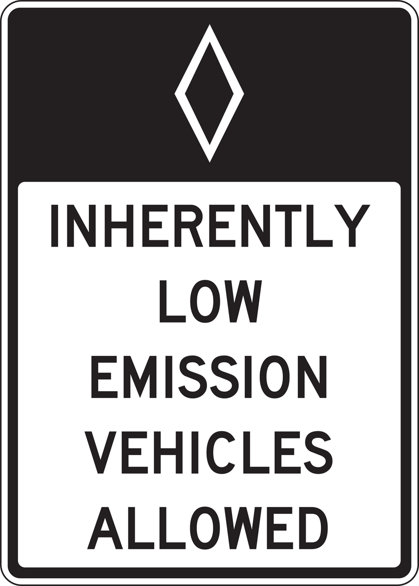 INHERENTLY LOW EMISSION VEHICLES ALLOWED