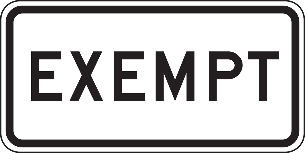 EXEMPT (PLAQUE)