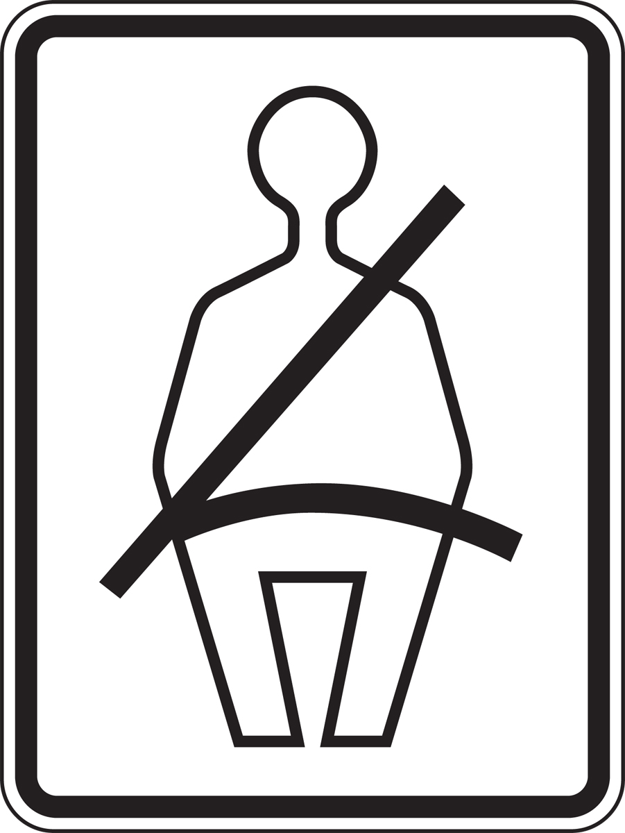 (BUCKLE SEAT BELT PICTORIAL)