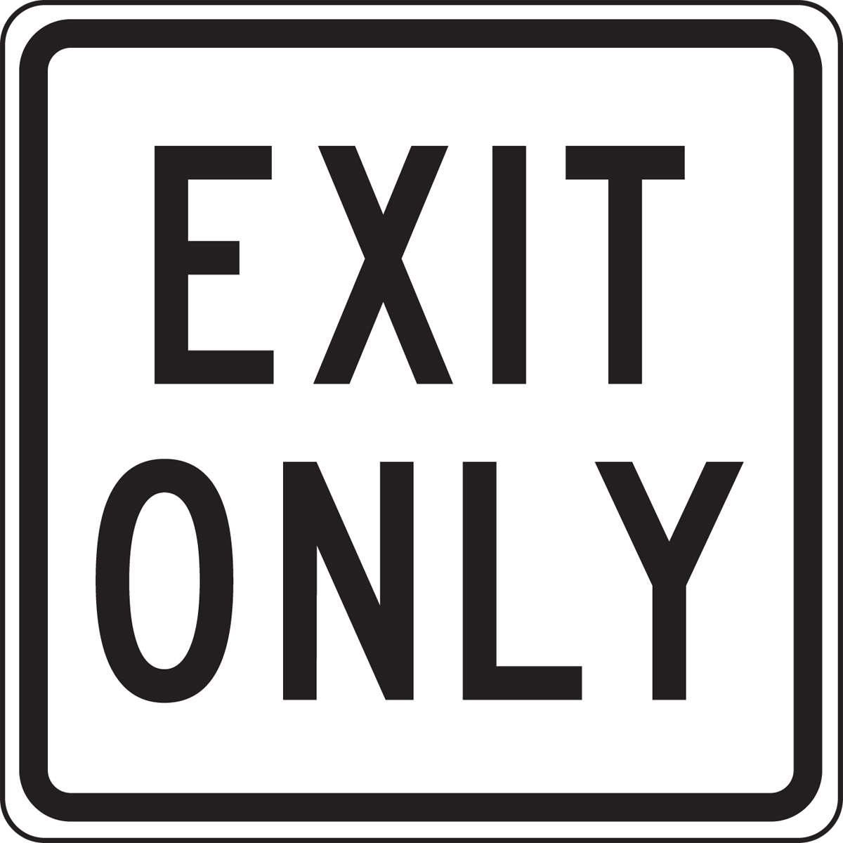 Exit Only Facility Traffic Sign FRR844