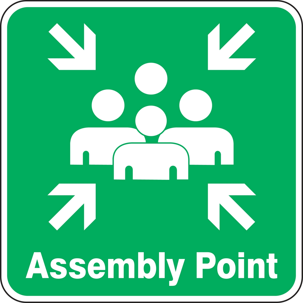 ASSEMBLY POINT W/MUSTER POINT SYMBOL