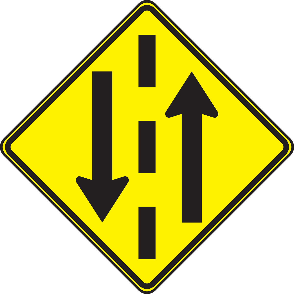 TWO WAY TRAFFIC AHEAD