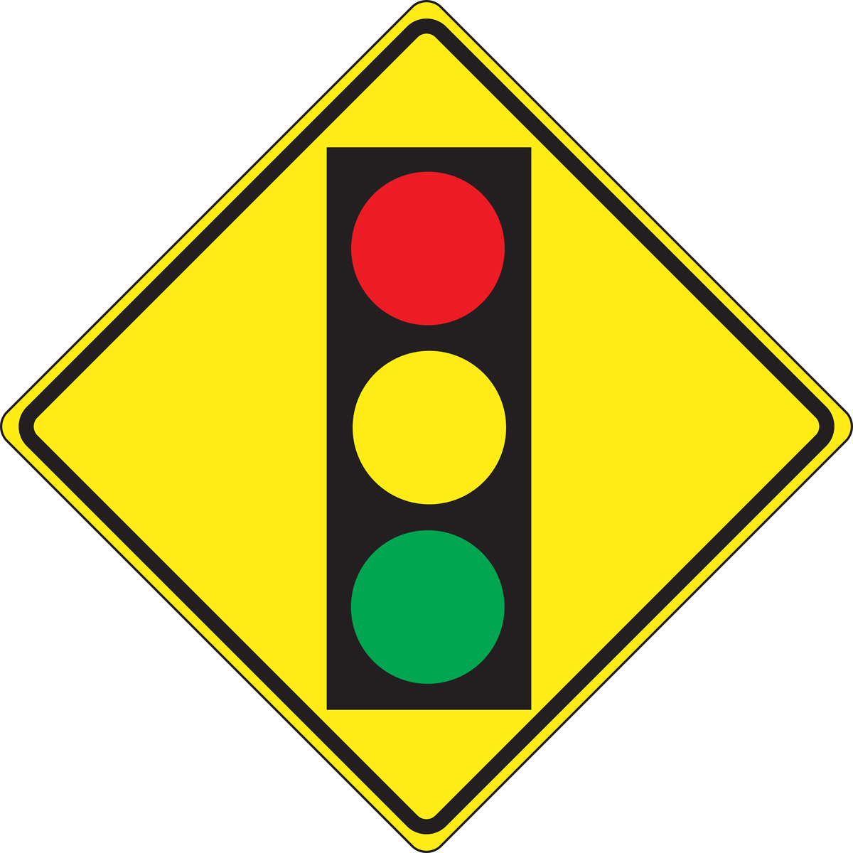 (TRAFFIC LIGHT AHEAD PICTORIAL)