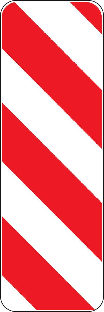 DELINEATOR (RED/WHITE) - UP LEFT
