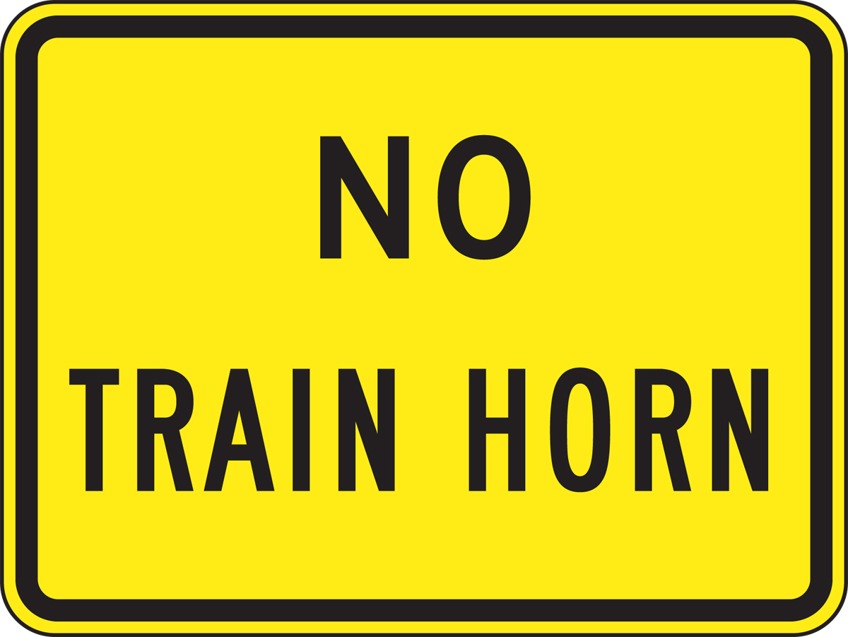 W10-4 TRAIN CROSSING AND INTERSECTION ADVANCE WARNING (symbol) Sign -  Railroad Warning Signs