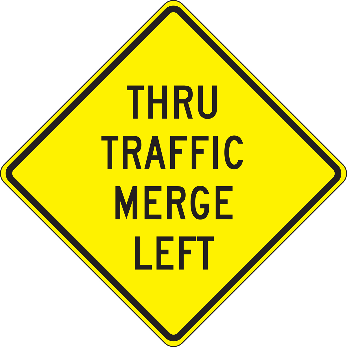 THRU TRAFFIC MERGE ____