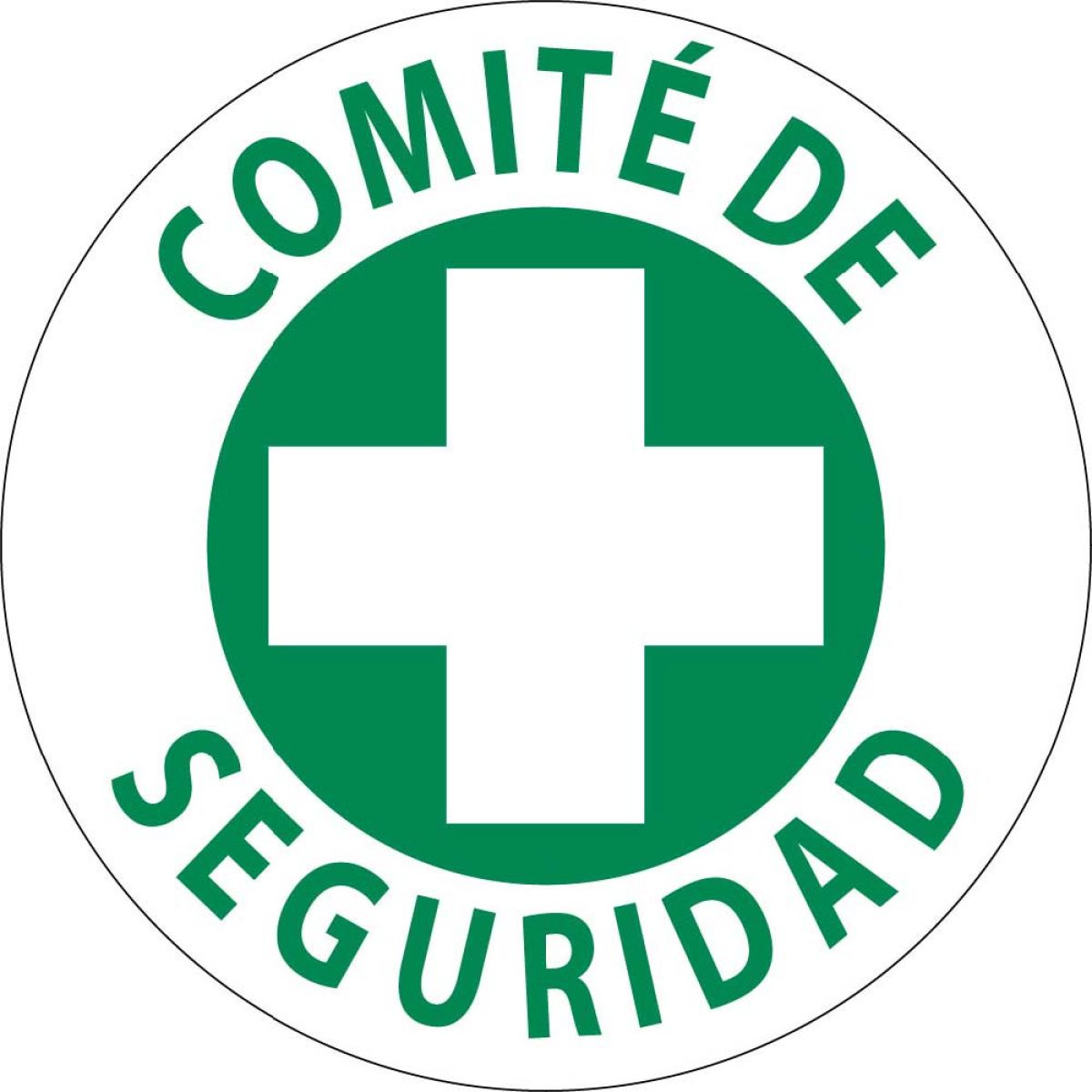 COMITÃ? DE SERGURIDAD HARD HAT EMBLEM