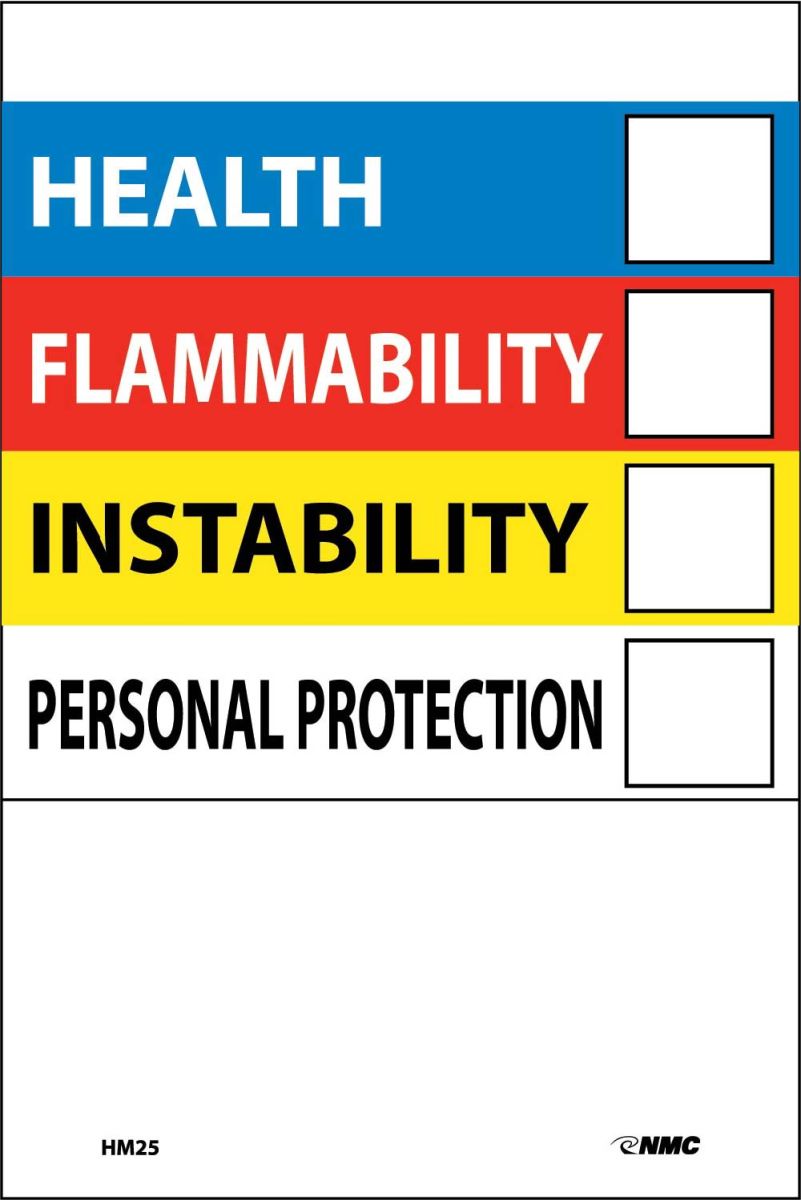 WRITE ON COLOR BAR RIGHT-TO-KNOW LABEL
