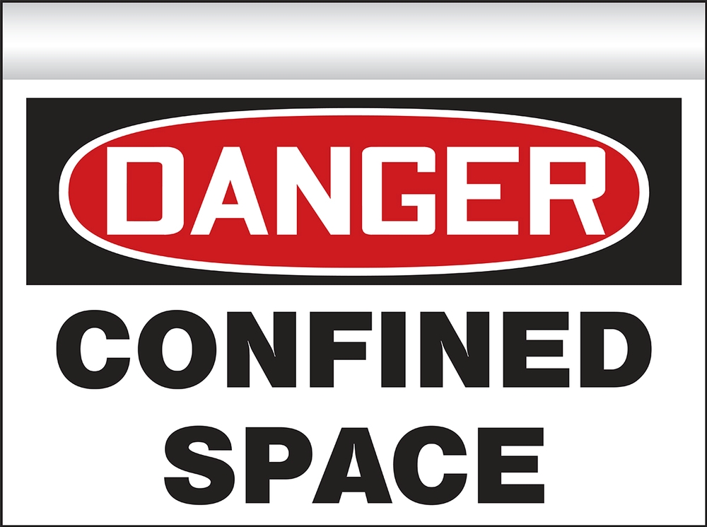 OSHA Danger Hanging Doorway Sign: Confined Space