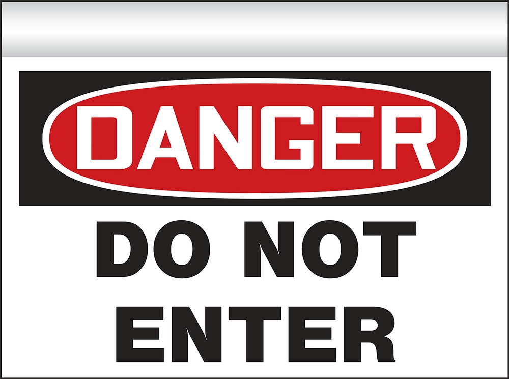 OSHA Danger Hanging Doorway Sign: Do Not Enter