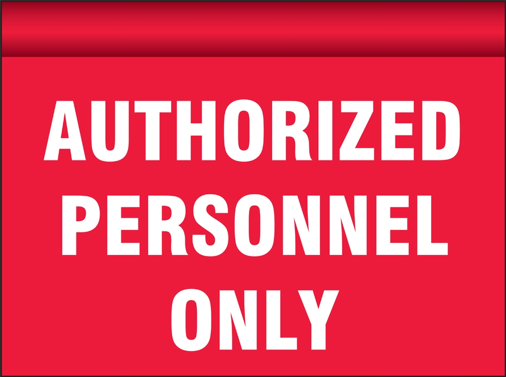 Hanging Doorway Sign: Authorized Personnel Only