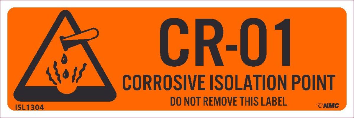 ENERGY ISOLATION - CORROSIVE ISOLATION POINT