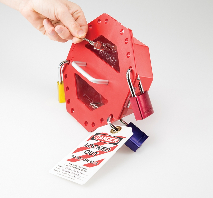 Lockout Tagout , Legend: LOOK 'N STOP COMPACT GROUP LOCK BOX