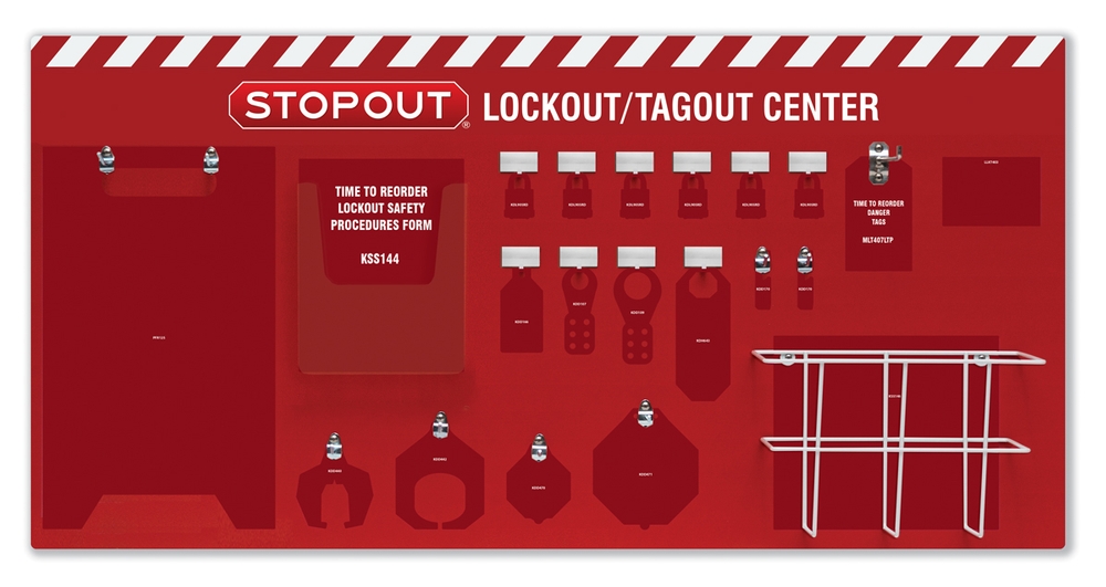 6-Padlock STOPOUT® Standard Lockout Center - Board Only