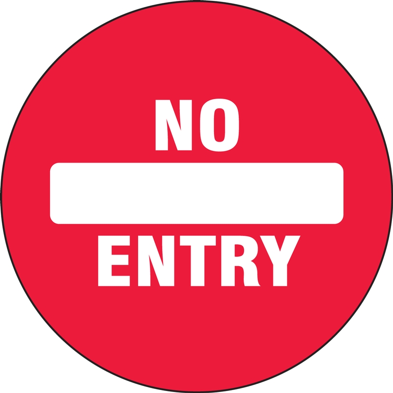 Round Door Decal Do Not Exit Sticker Label Entry Safety Labels Caution 