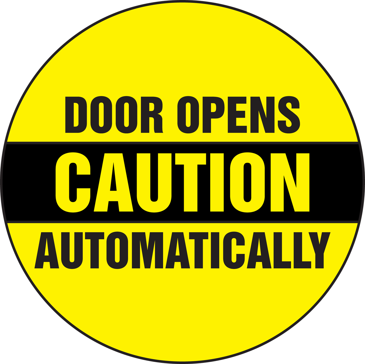 LegendCaution DO NOT Operate Without Guards in Place. Dura-Vinyl Accuform MEQM734XV Adhesive Sign Yellow/Black on White 14 Length x 10 Width x 0.006 Thickness 