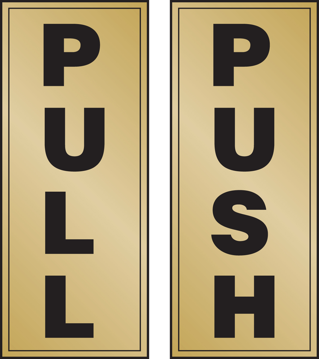 Safety Label, Legend: PULL/PUSH