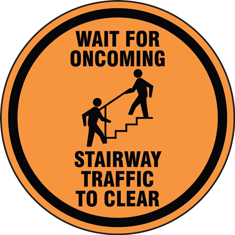 Wait For Oncoming Stairway Traffic To Clear