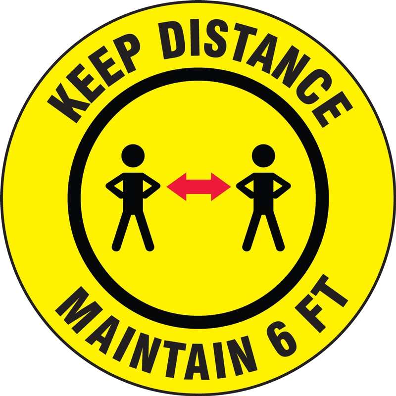 Keep Distance Maintain 6 FT
