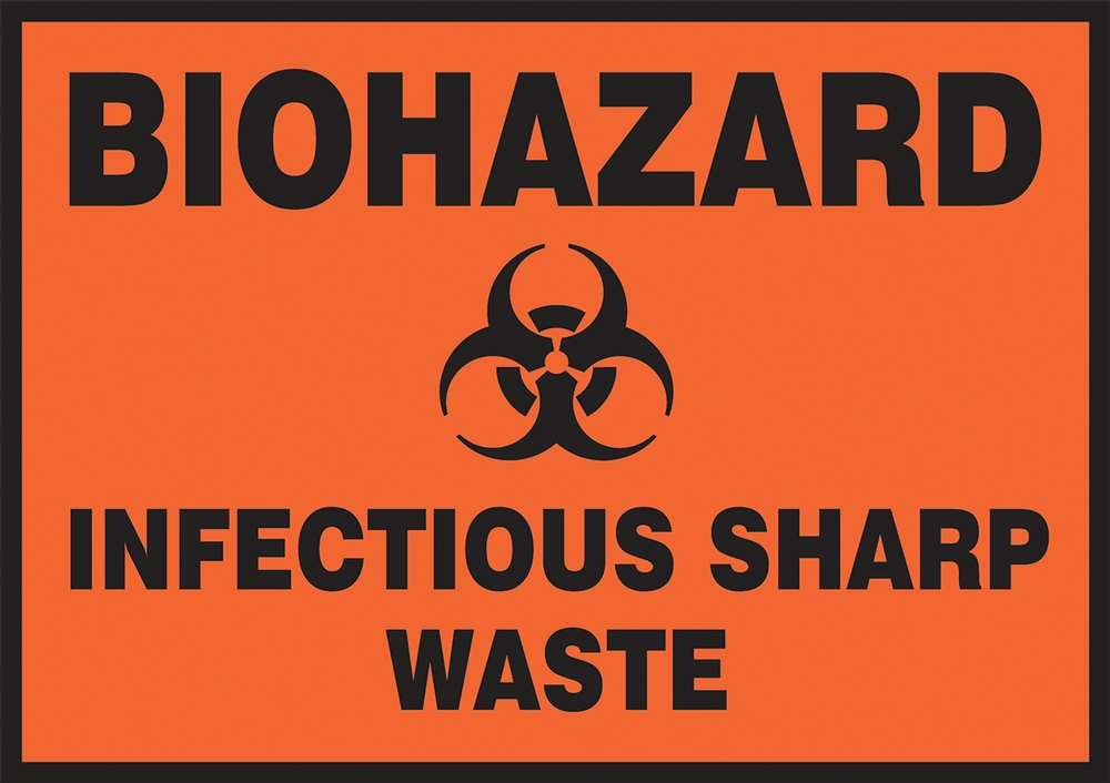 Infectious Sharp Waste Safety Sign Lbhz925