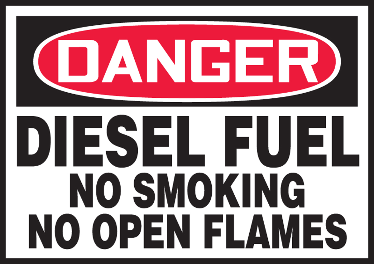 This Tank Contains Diesel Fuel for Off-Highway Construction Site Vinyl Label Decal  Made in The USA Protect Your Business OSHA Notice Sign