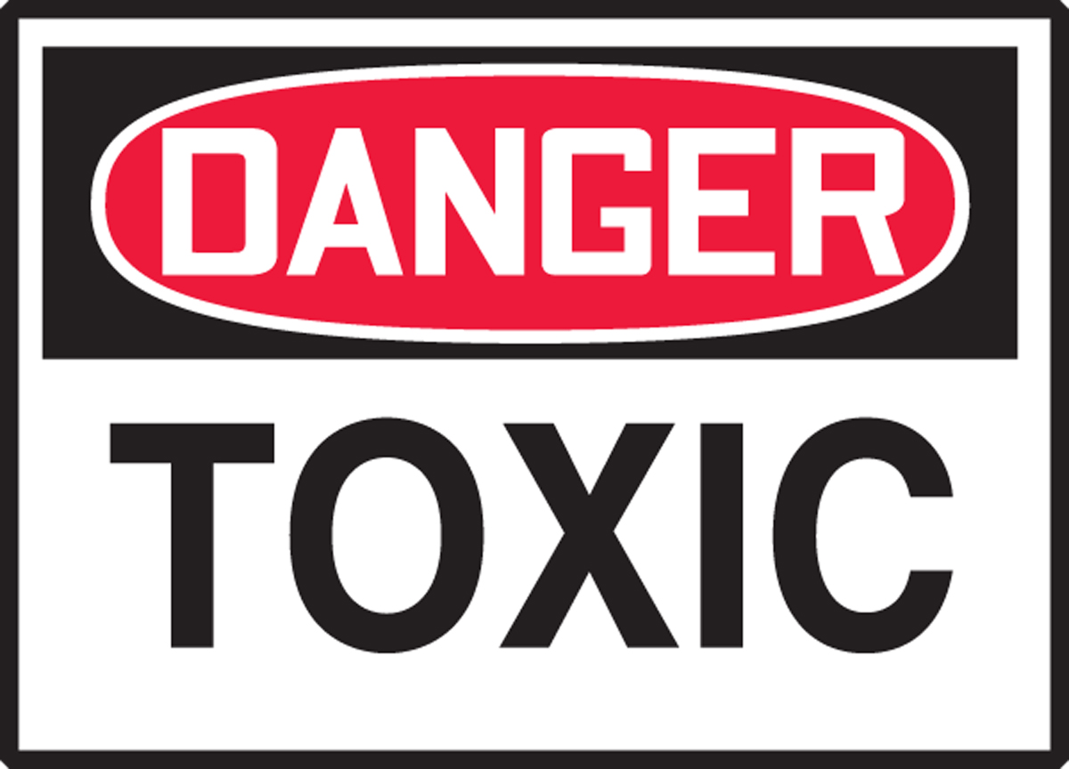 Safety Label, Header: DANGER, Legend: TOXIC