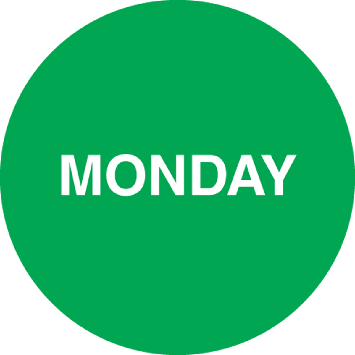 COLORED DOT LABELS - DAYS