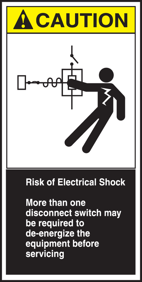 Electric Shock Hazard Risk SwimHeavy Duty Sign or Label OSHA Danger Sign 