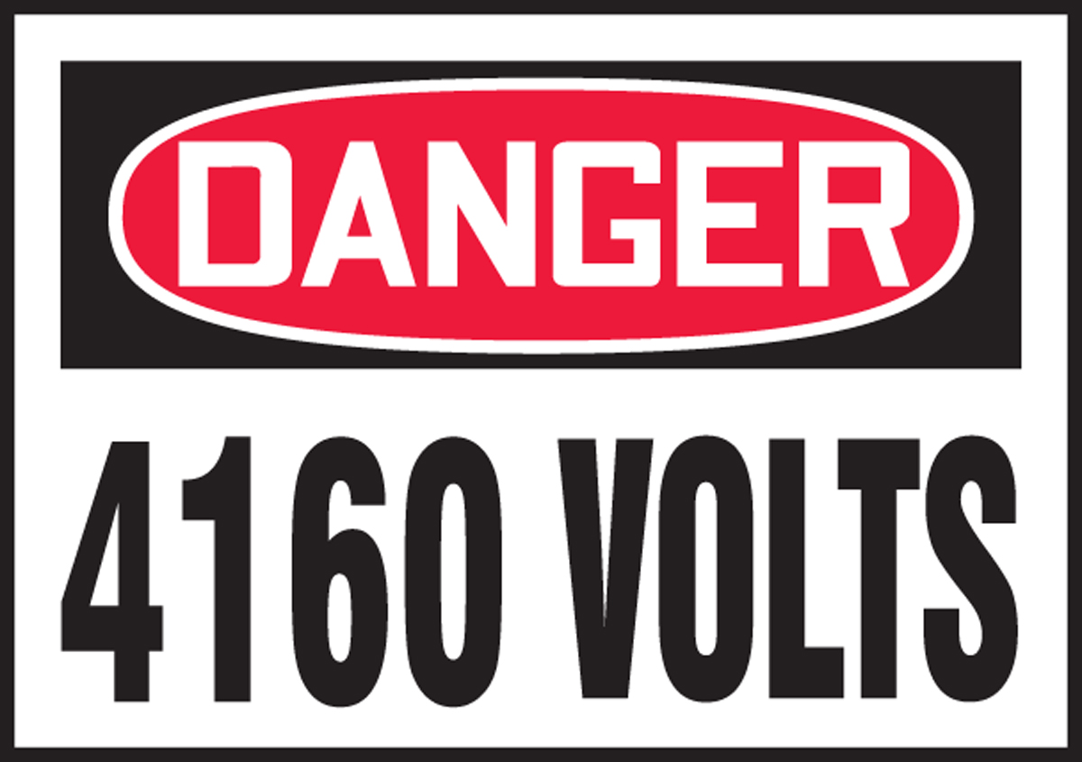 OSHA Danger Sign High Voltage 240 VoltsHeavy Duty Sign or Label