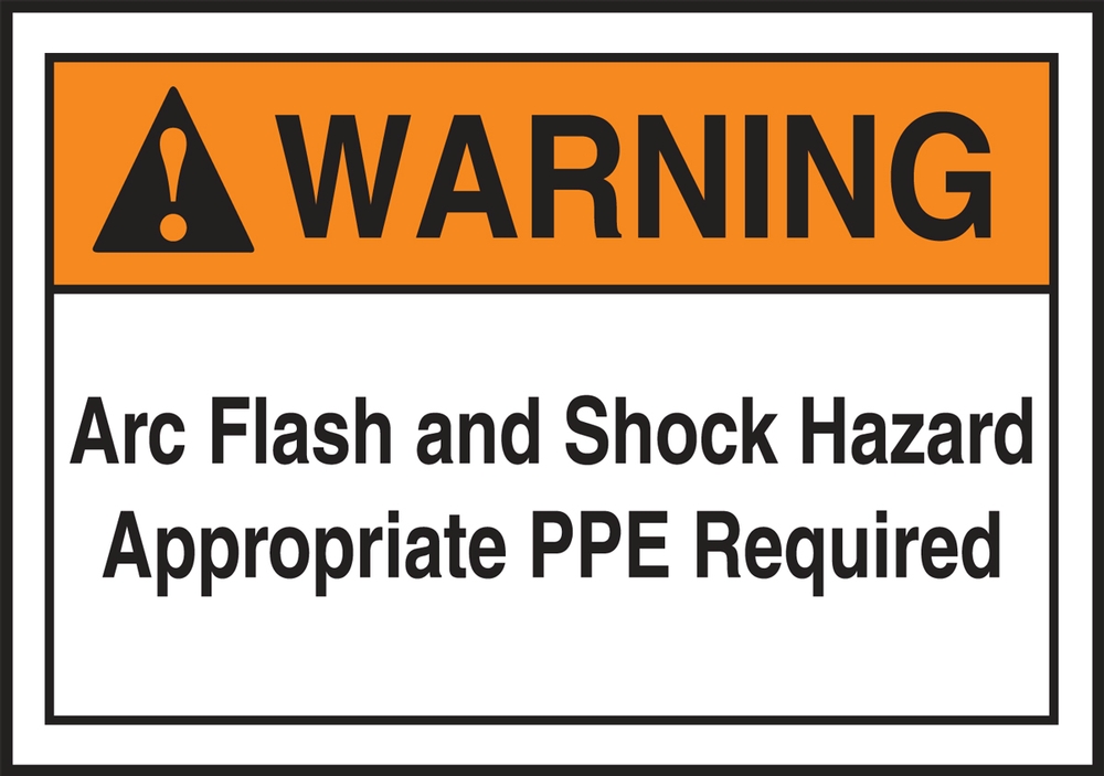 ARC FLASH AND SHOCK HAZARD APPROPRIATE PPE REQUIRED