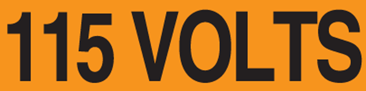 Safety Label, Legend: 115 VOLTS