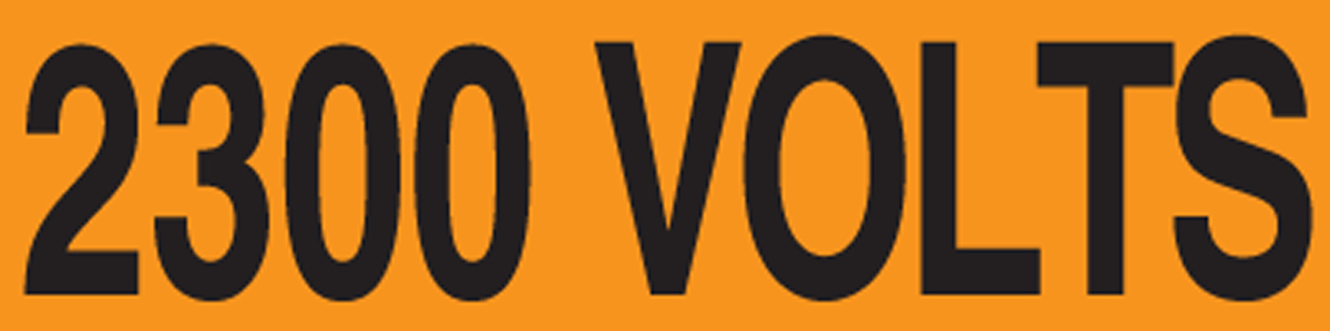 Safety Label, Legend: 2300 VOLTS