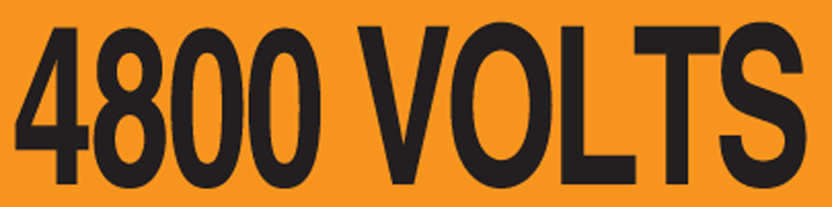 Safety Label, Legend: 4800 VOLTS