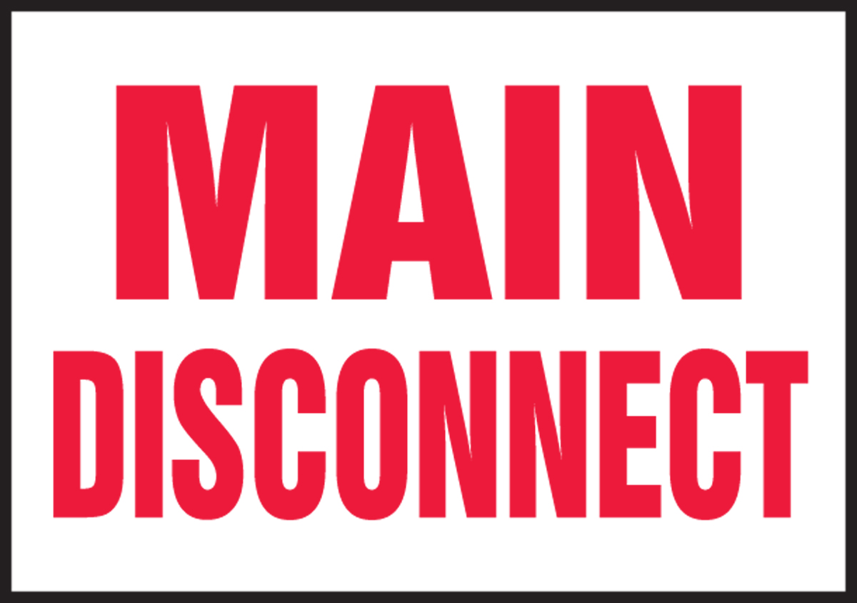MAIN DISCONNECT