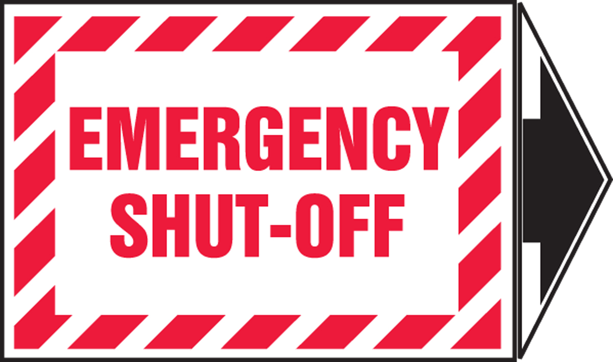 EMERGENCY SHUT-OFF (+ARROW)