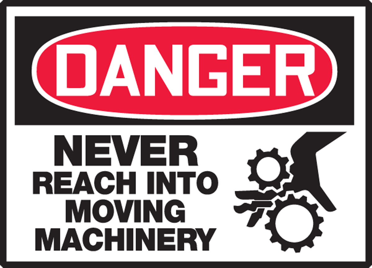 Aluma-Lite AccuformDanger Moving Machinery Safety Sign 10 x 14 Inches MEQM060XL 