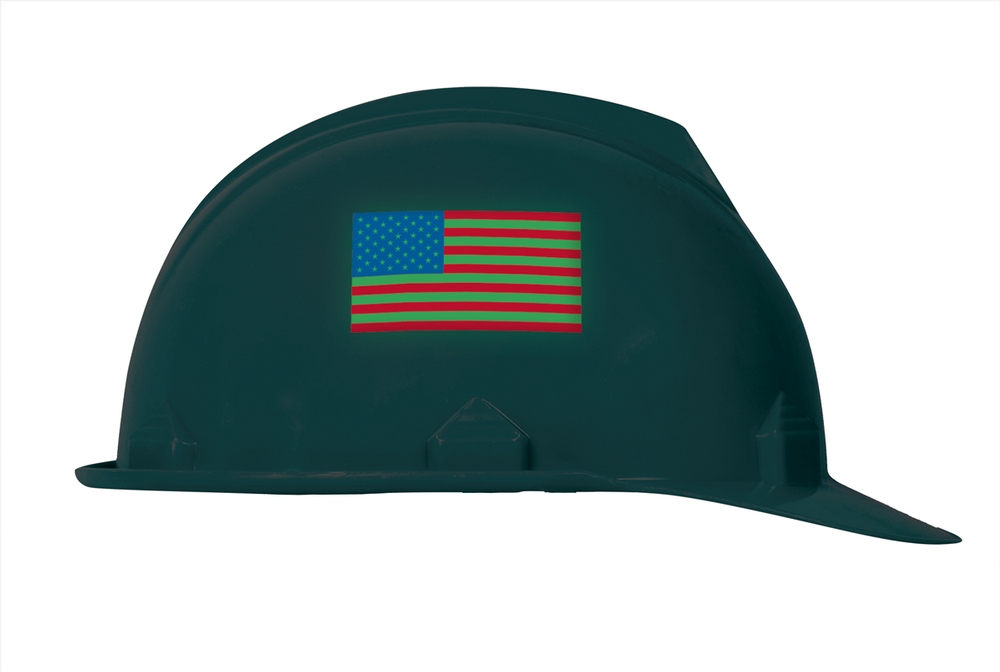 Safety Label, Legend: AMERICAN FLAG - GLOW