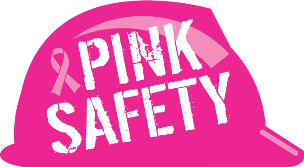 Hard Hat Stickers: Pink Safety