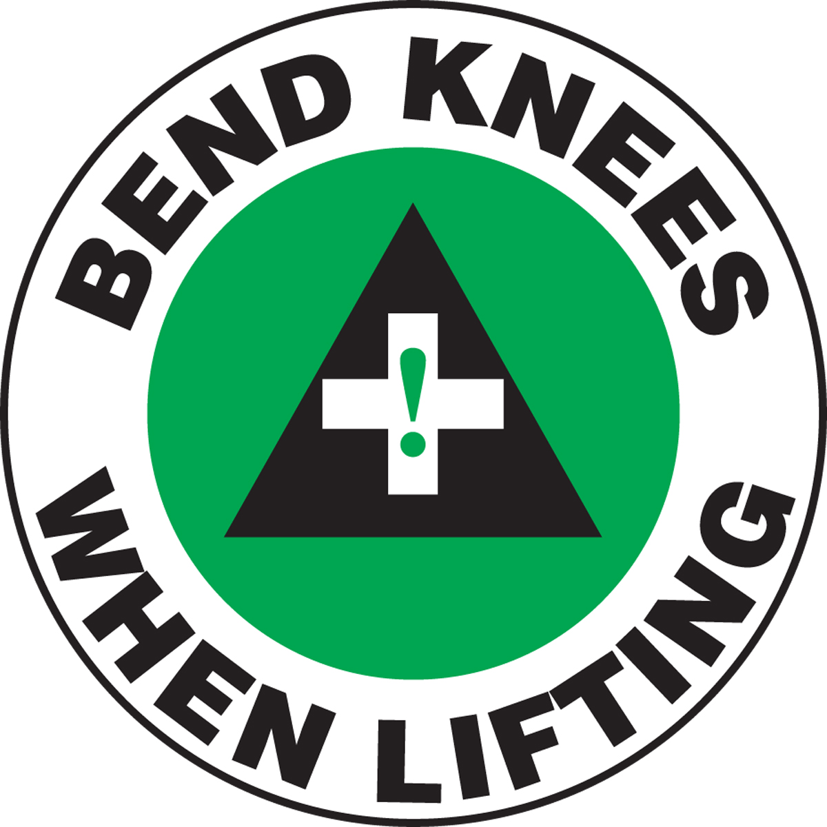 BEND KNEES WHEN LIFTING
