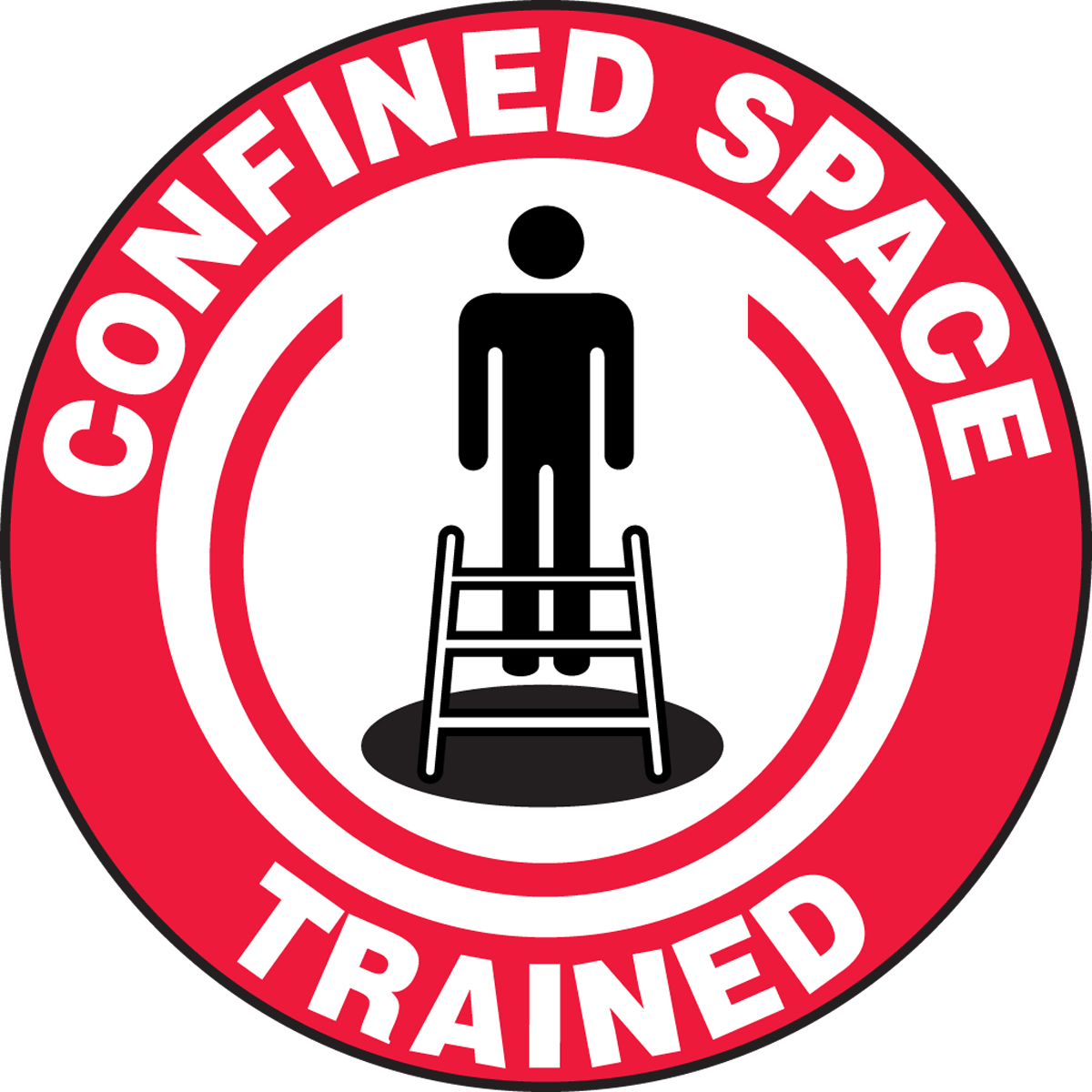 CONFINED SPACE TRAINED (W/GRAPHIC)