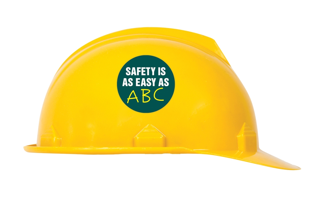 Get everybody's attention to safety with an easy-to-apply, self-adhesive  hard hat decal. 