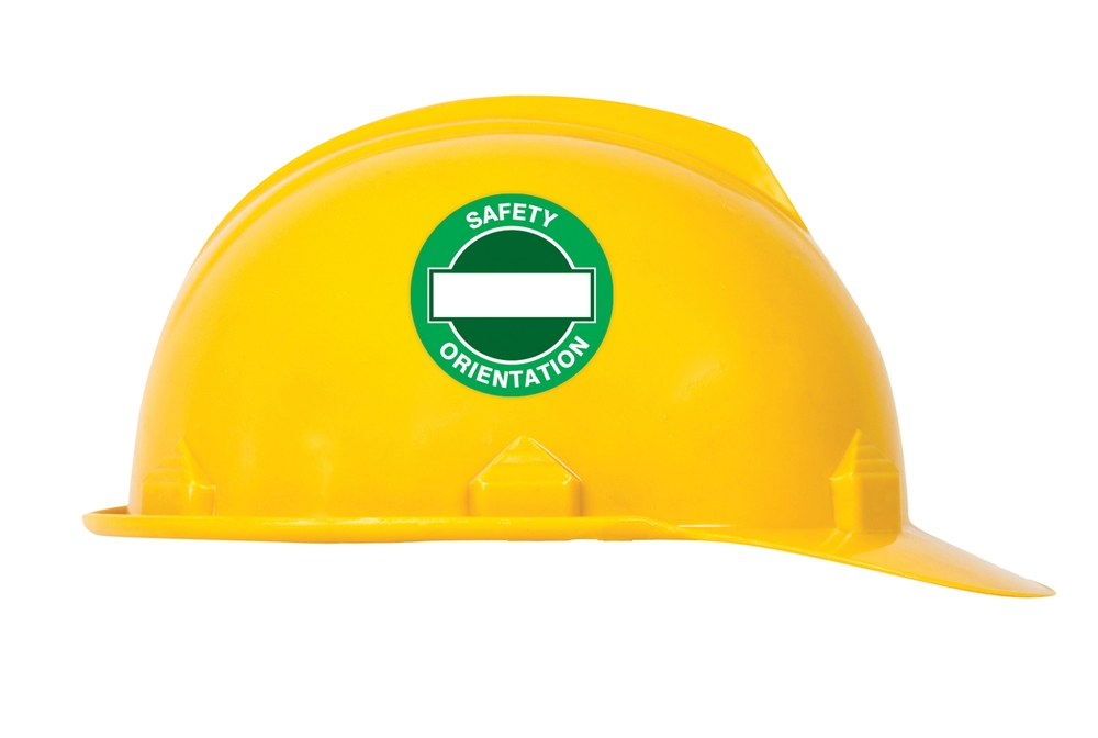 Short Service Employee Hard Hat Stickers \ Safety Helmet Decals \ Labels SSE 3 