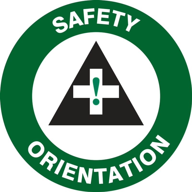 Safety Orientation Green Circle Decal Hard Hat Sticker 