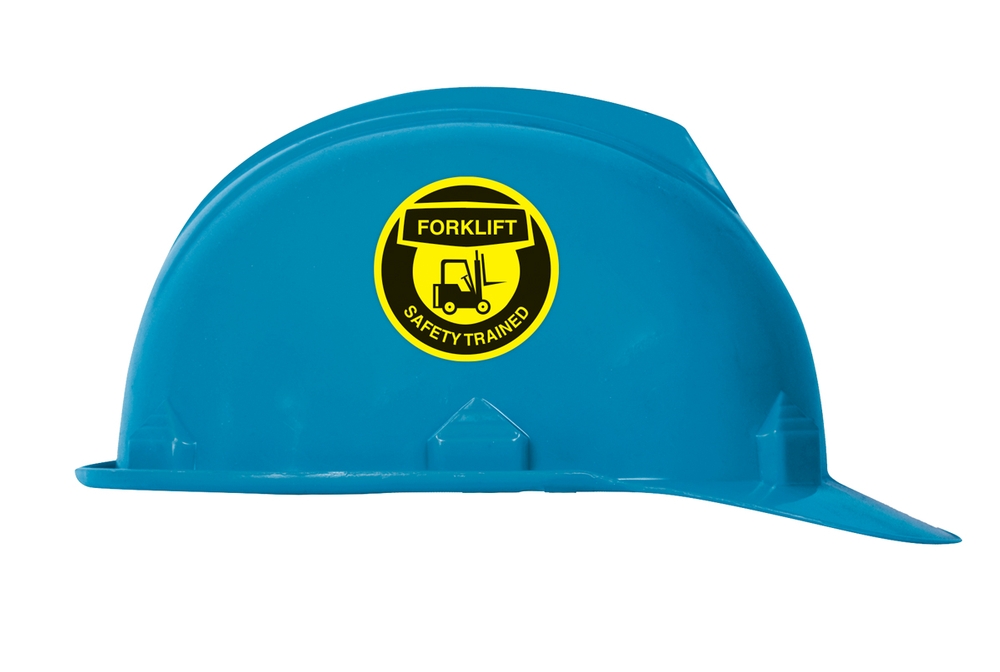 Forklift Safety Trained Hard Hat Stickers 