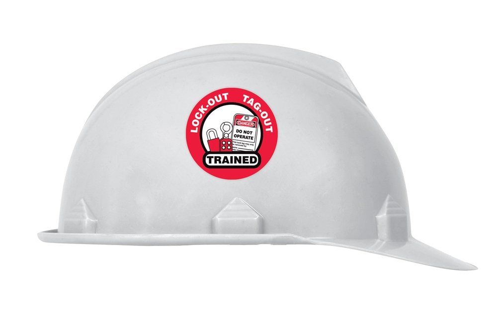 OSHA Helmet Sticker Label Certified GHS Safety Trained Hard Hat Decal