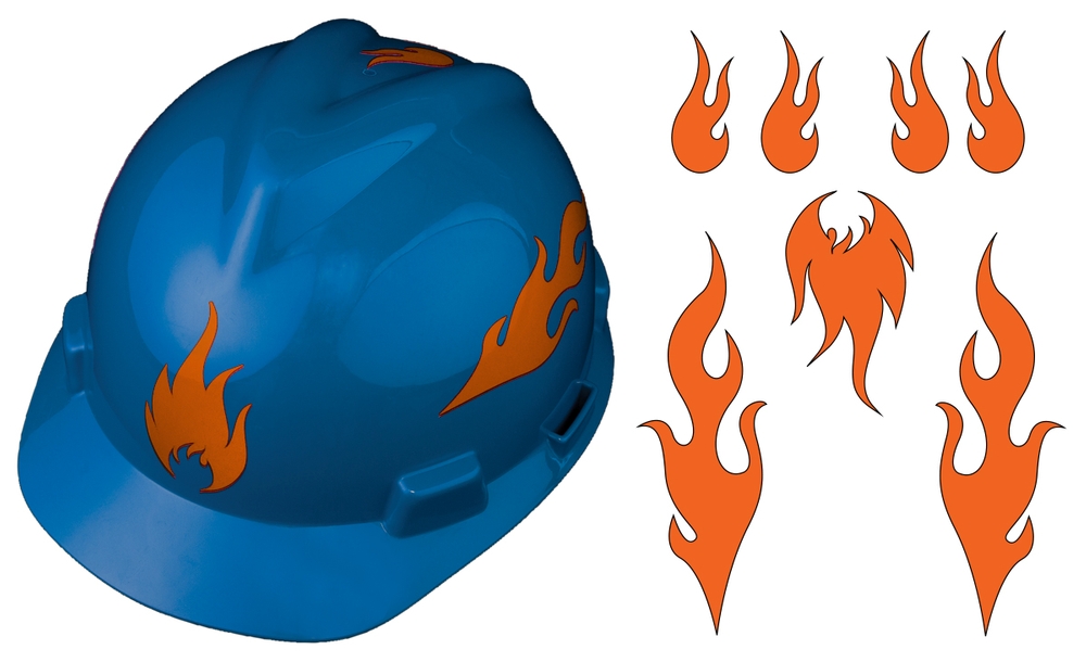 Viz-Kit™ Reflective Universal Hard Hat Visibility Kits: Flames