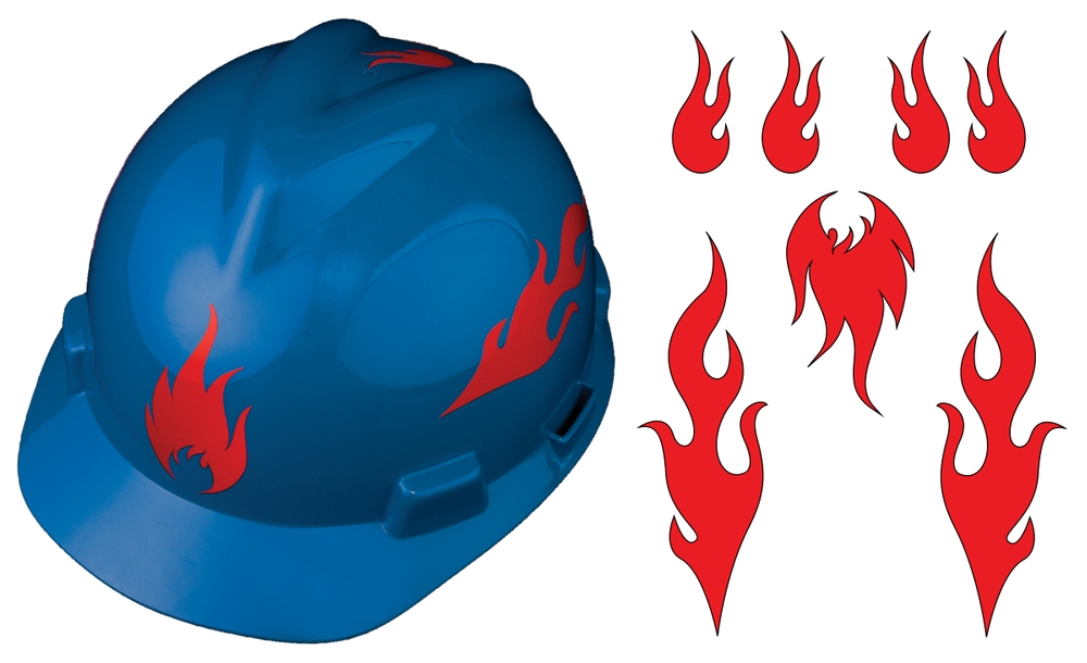 Viz-Kit™ Reflective Universal Hard Hat Visibility Kits: Flames